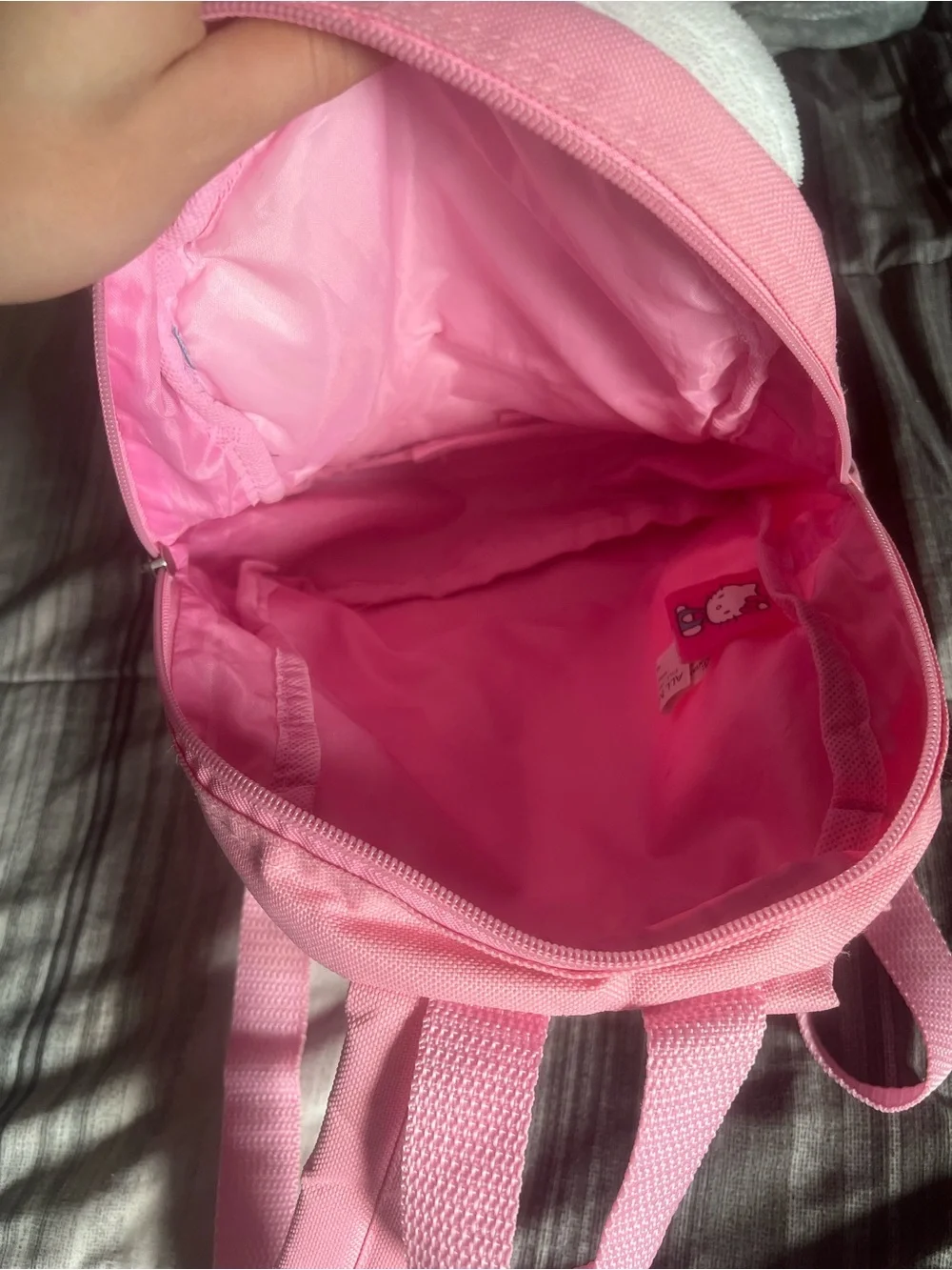 Pink Hello Kitty Plush Backpack Top - Soft Hoodie